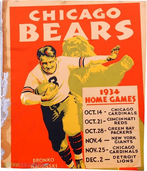 1934 Chicago Bearsalmost perfect